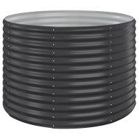 vidaXL Hochbeet Pulverbeschichteter Stahl 100x100x68 cm...