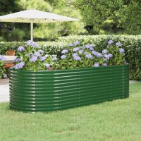 vidaXL Hochbeet Pulverbeschichteter Stahl 249x100x68 cm...