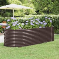 vidaXL Hochbeet Pulverbeschichteter Stahl 249x100x68 cm...