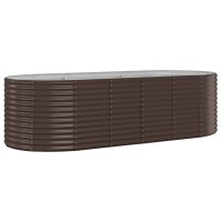 vidaXL Hochbeet Pulverbeschichteter Stahl 249x100x68 cm...