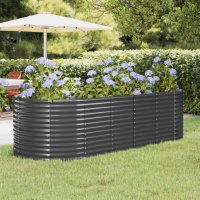 WOWONA Hochbeet Pulverbeschichteter Stahl 249x100x68 cm...