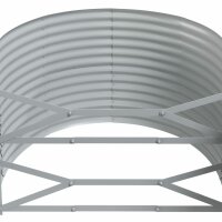 vidaXL Hochbeet Pulverbeschichteter Stahl 322x100x68 cm Grau