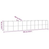 vidaXL Hochbeet Pulverbeschichteter Stahl 396x100x68 cm Gr&uuml;n