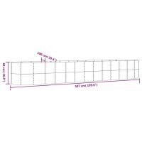 vidaXL Hochbeet Pulverbeschichteter Stahl 507x100x68 cm Grau