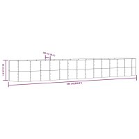 vidaXL Hochbeet Gr&uuml;n 554x100x68 cm Pulverbeschichteter Stahl