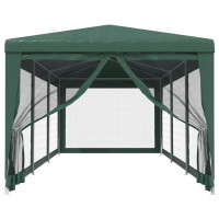 vidaXL Partyzelt mit 8 Mesh-Seitenwänden Grün 3x9 m HDPE