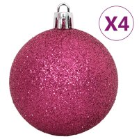 vidaXL 108-tlg. Weihnachtskugel-Set Wei&szlig; und Rosa