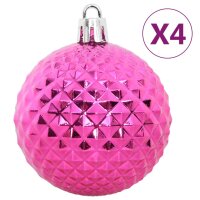 vidaXL 108-tlg. Weihnachtskugel-Set Wei&szlig; und Rosa