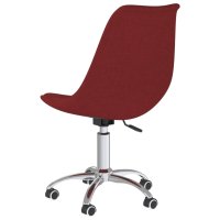vidaXL Esszimmerstühle 2 Stk. Drehbar Weinrot Stoff