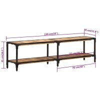 vidaXL TV-Schrank 150x30x41 cm Massivholz Mango