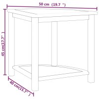 vidaXL Eck-Duschbank 50x40x45 cm Massivholz Teak