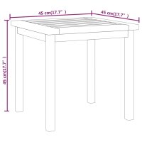 vidaXL Beistelltisch 45x45x45 cm Massivholz Teak