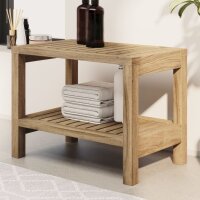 vidaXL Duschbank 60x30x45 cm Massivholz Teak