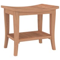 vidaXL Duschbank 50x35x45 cm Massivholz Teak