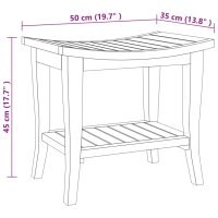 vidaXL Duschbank 50x35x45 cm Massivholz Teak