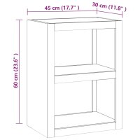 vidaXL Beistelltisch 45x30x60 cm Massivholz Teak