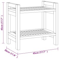 vidaXL Duschbank 45x30x45 cm Massivholz Teak