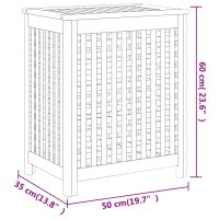 vidaXL W&auml;schebeh&auml;lter 50x35x60 cm Massivholz Teak