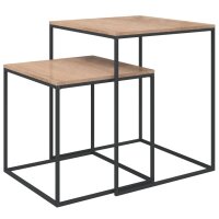 vidaXL Couchtisch-Set 2-tlg. Holzwerkstoff und Metall