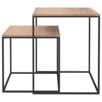 vidaXL Couchtisch-Set 2-tlg. Holzwerkstoff und Metall