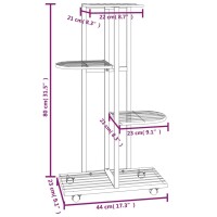 vidaXL Blumenst&auml;nder 4-Etagen mit Rollen 44x23x80 cm Wei&szlig; Eisen