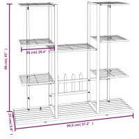 vidaXL Blumenst&auml;nder 94,5x25x89 cm Schwarz Eisen