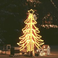 vidaXL LED-Weihnachtsbaum Klappbar Warmweiß...