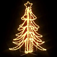 vidaXL LED-Weihnachtsbaum Klappbar Warmwei&szlig; 87x87x93 cm