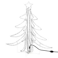 vidaXL LED-Weihnachtsbaum Klappbar Warmwei&szlig; 87x87x93 cm