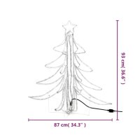 vidaXL LED-Weihnachtsbaum Klappbar Warmwei&szlig; 87x87x93 cm