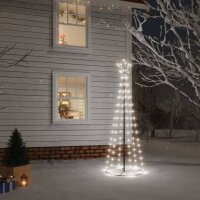 vidaXL LED-Weihnachtsbaum Kegelform Kaltweiß 108...