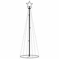 vidaXL LED-Weihnachtsbaum Kegelform Kaltwei&szlig; 108 LEDs 70x180 cm