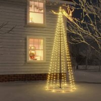 vidaXL LED-Weihnachtsbaum Kegelform Warmweiß 310...