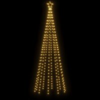 vidaXL LED-Weihnachtsbaum Kegelform Warmwei&szlig; 310 LEDs 100x300 cm