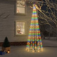 vidaXL LED-Weihnachtsbaum Kegelform Mehrfarbig 310 LEDs...