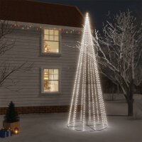 vidaXL LED-Weihnachtsbaum Kegelform Kaltweiß 732...