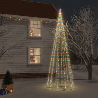 vidaXL LED-Weihnachtsbaum Kegelform Mehrfarbig 732 LEDs...