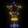 vidaXL Weihnachtsbaum Kegelform Mehrfarbig 1134 LEDs 230x800 cm