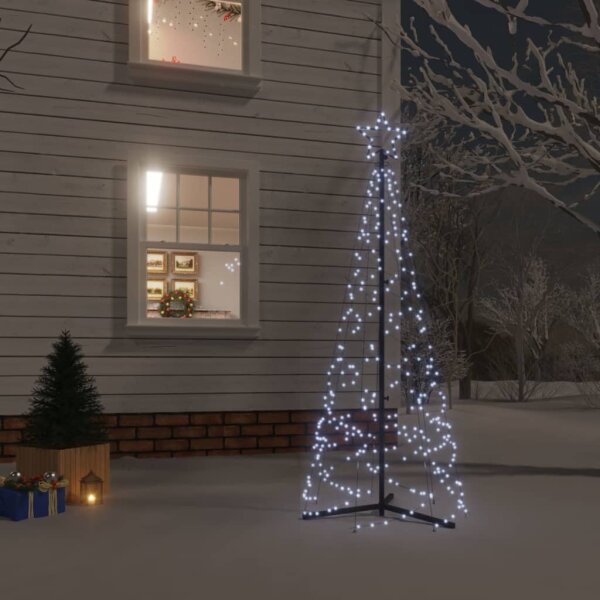 vidaXL LED-Weihnachtsbaum Kegelform Kaltwei&szlig; 200 LEDs 70x180 cm