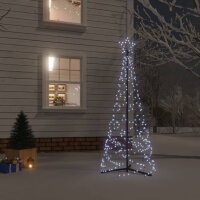 vidaXL LED-Weihnachtsbaum Kegelform Kaltweiß 200...