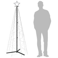 vidaXL LED-Weihnachtsbaum Kegelform Kaltwei&szlig; 200 LEDs 70x180 cm