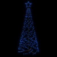 vidaXL LED-Weihnachtsbaum Kegelform Blau 200 LEDs 70x180 cm