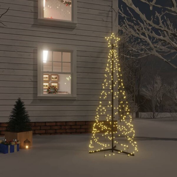 vidaXL LED-Weihnachtsbaum Kegelform Warmwei&szlig; 200 LEDs 70x180 cm