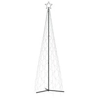 vidaXL LED-Weihnachtsbaum Kegelform Kaltweiß 500...