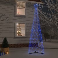 vidaXL LED-Weihnachtsbaum Kegelform Blau 500 LEDs 100x300 cm