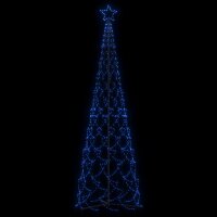 vidaXL LED-Weihnachtsbaum Kegelform Blau 500 LEDs 100x300 cm