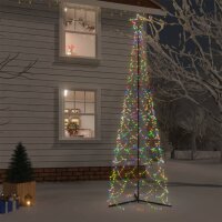 vidaXL LED-Weihnachtsbaum Kegelform Mehrfarbig 500 LEDs...