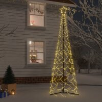 vidaXL LED-Weihnachtsbaum Kegelform Warmweiß 500...