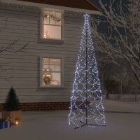 vidaXL LED-Weihnachtsbaum Kegelform Kaltweiß 1400...