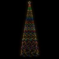 vidaXL LED-Weihnachtsbaum Kegelform Mehrfarbig 1400 LEDs 160x500 cm